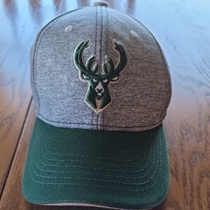 Milwaukee Bucks Gray and Green Cap